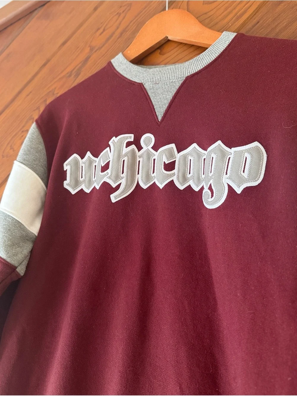 Champion University of Chicago Gothic Script Crewneck Small Spellout